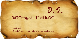 Dörnyei Ildikó névjegykártya