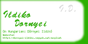 ildiko dornyei business card